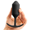 b-Vibe Snug Plug 3 Large Weighted Silicone Butt Plug Black