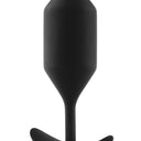 b-Vibe Snug Plug 4 Extra-Large Weighted Silicone Butt Plug Black