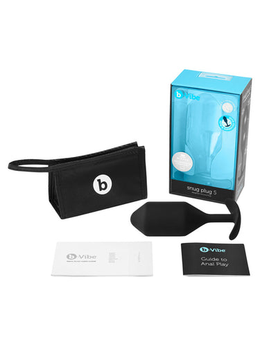 b-Vibe Snug Plug 5 XXL Weighted Silicone Butt Plug Black