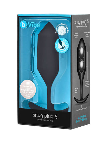 b-Vibe Snug Plug 5 XXL Weighted Silicone Butt Plug Black