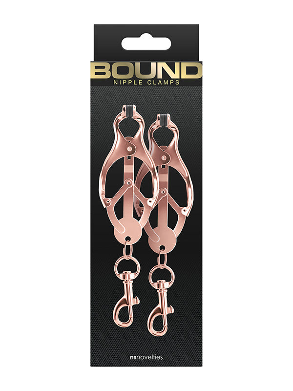 Cleme pentru Sfârcuri NS Novelties Bound C3 Butterfly Rose Gold