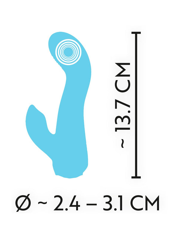 Vibrator din Silicon You2Toys Cuties Blue Mini Rabbit