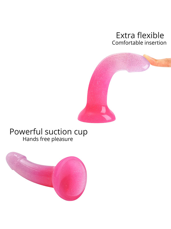 Dildo din Silicon cu Ventuza Love to Love Dildolls Sunrise Pink