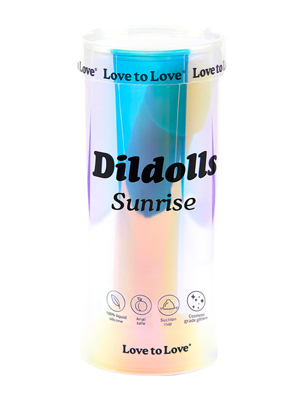 Dildo din Silicon cu Ventuza Love to Love Dildolls Sunrise Pink