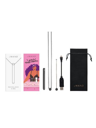 Le Wand Necklace Vibe Stainless Steel Vibrator Black