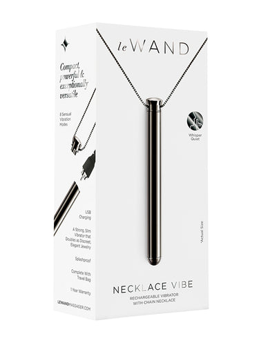 Le Wand Necklace Vibe Stainless Steel Vibrator Black