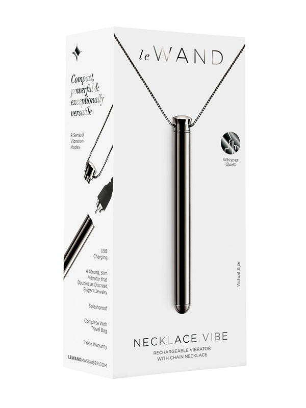 Le Wand Necklace Vibe Stainless Steel Vibrator Black