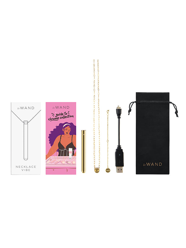 Le Wand Necklace Vibe Stainless Steel Vibrator Gold