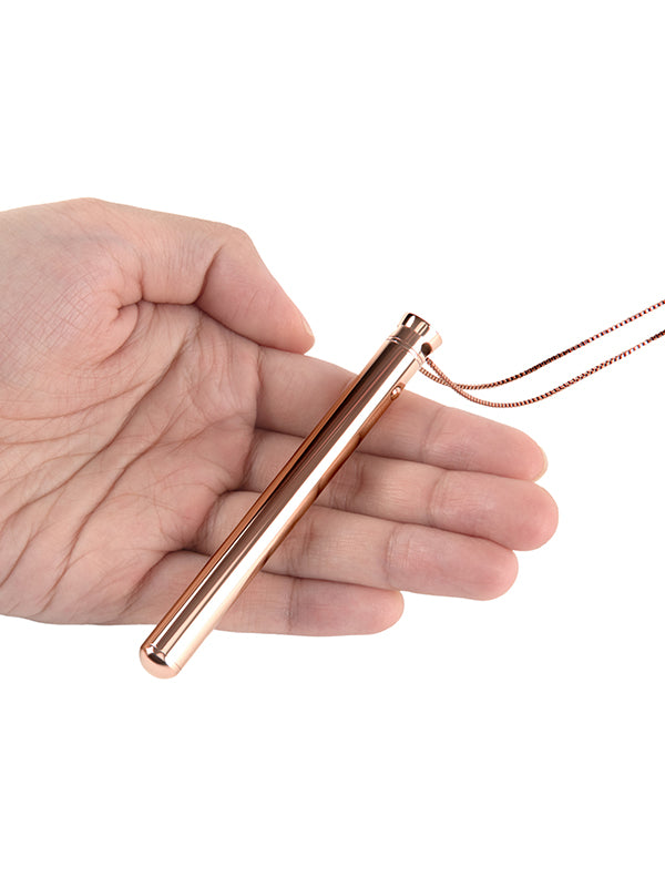Le Wand Necklace Vibe Stainless Steel Vibrator Rose Gold