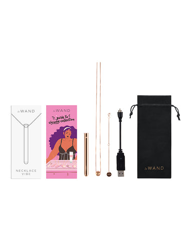 Le Wand Necklace Vibe Stainless Steel Vibrator Rose Gold