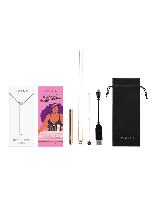 Le Wand Necklace Vibe Stainless Steel Vibrator Rose Gold