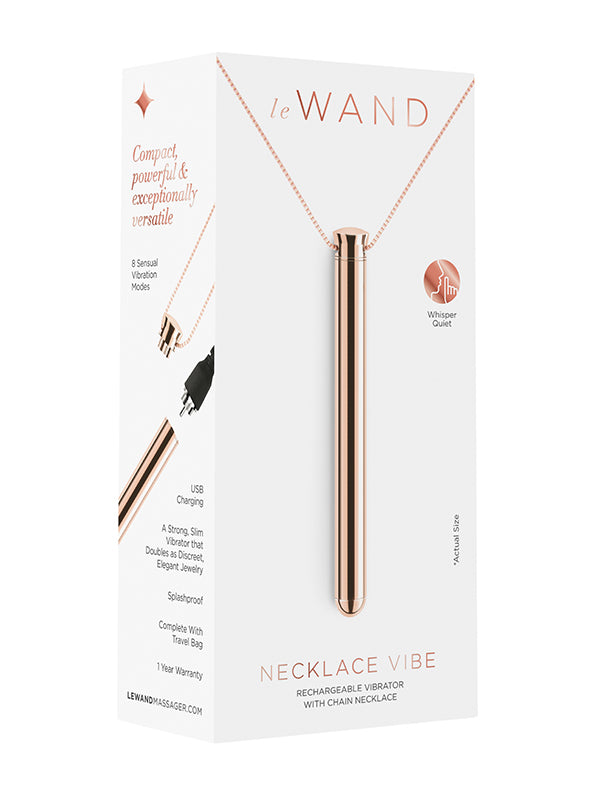 Le Wand Necklace Vibe Stainless Steel Vibrator Rose Gold