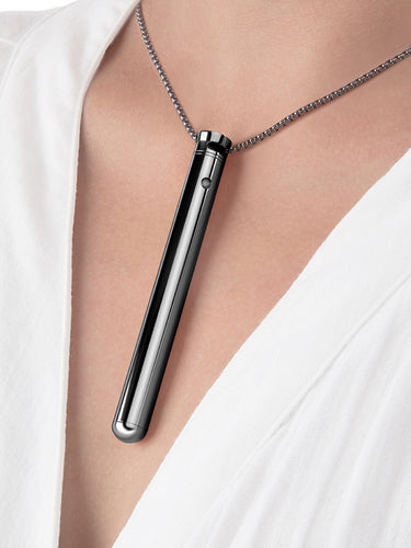 Le Wand Necklace Vibe Stainless Steel Vibrator Black