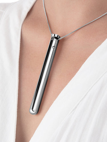Le Wand Necklace Vibe Stainless Steel Vibrator Silver