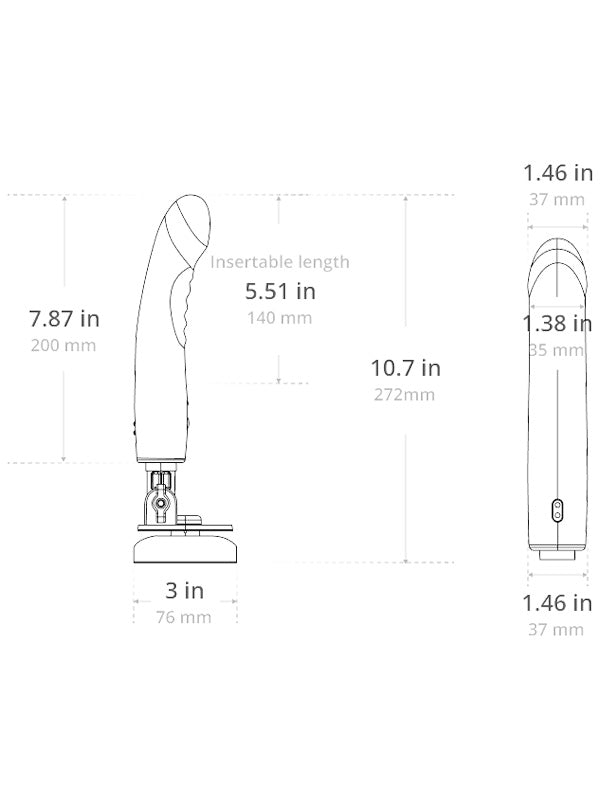Dildo Vibrator cu Touch-Sense si App Lovense Mission 2
