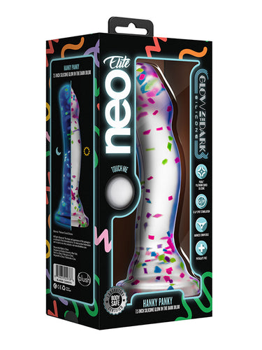 Blush Neo Elite Hanky Panky Glow In The Dark Dildo 19.6 cm