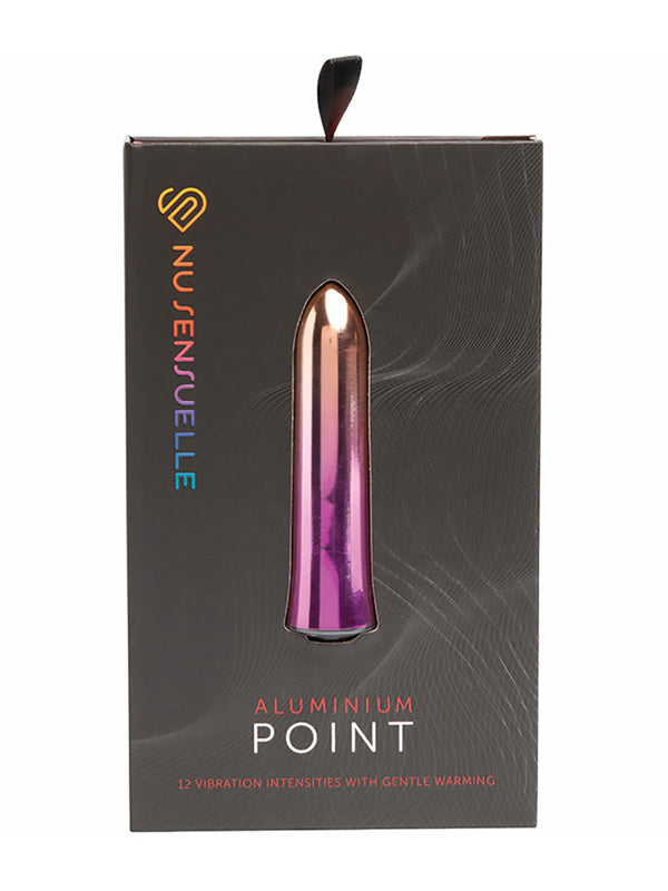 Mini Vibrator Impermeabil cu Incalzire NU Sensuelle Aluminium Point