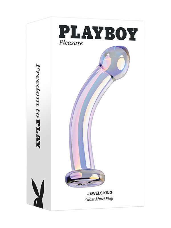 Dildo Iridescent din Sticlă Playboy Pleasure Jewels King