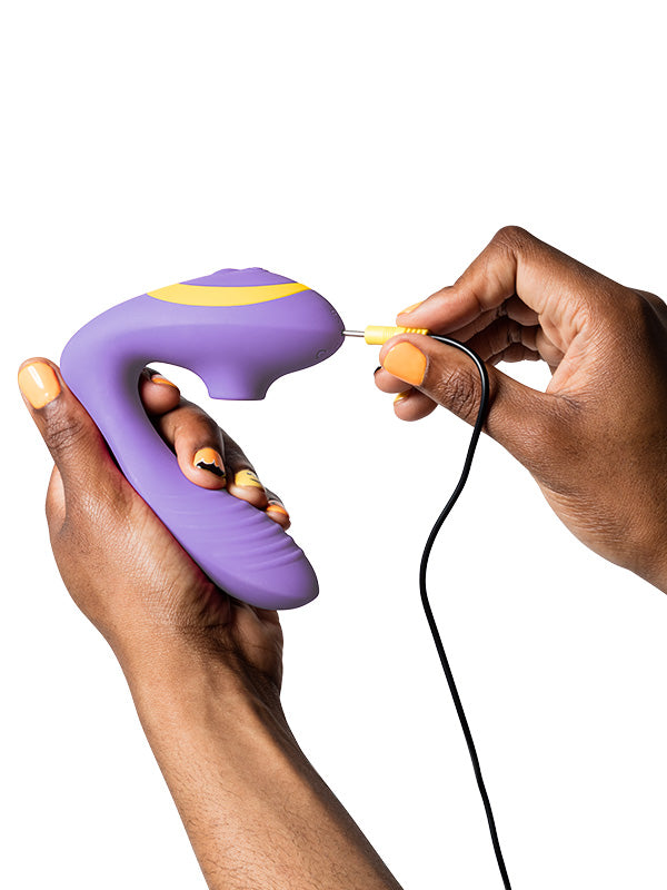 Vibrator din Silicon cu Dublă Stimulare Romp Reverb Pleasure Air