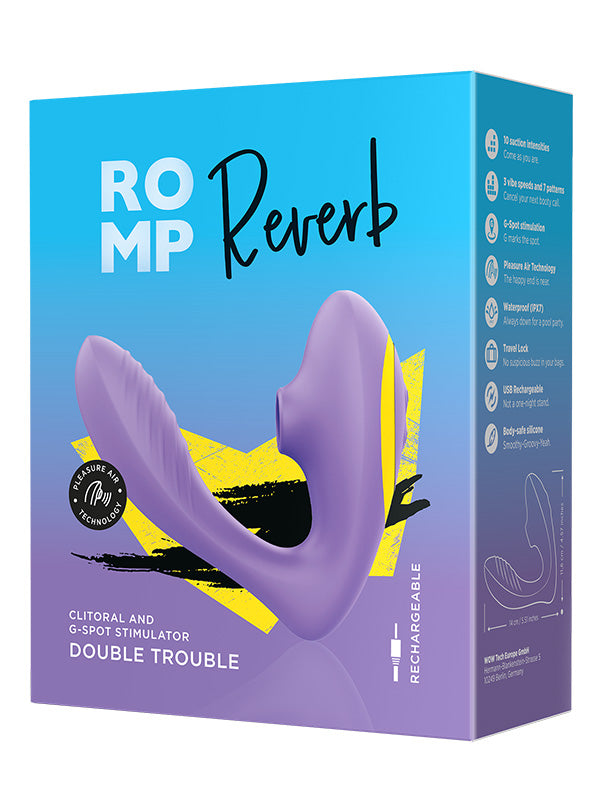 Vibrator din Silicon cu Dublă Stimulare Romp Reverb Pleasure Air