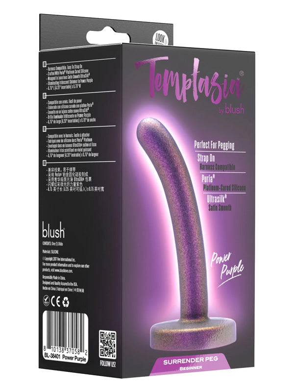Dildo Blush Temptasia Surrender Beginner Peg Power Purple 12 cm