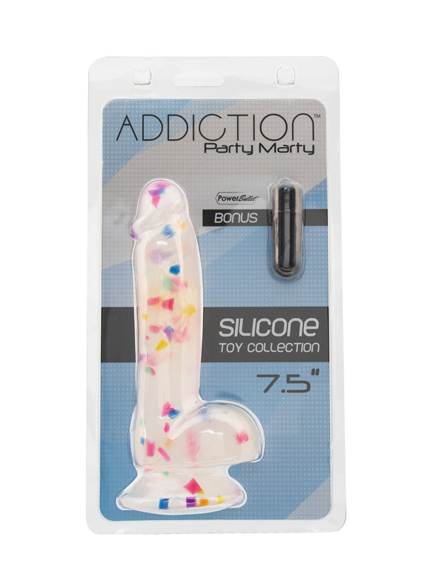 Addiction Party Marty Frost & Confetti Silicone Dildo 19 cm