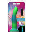 Addiction Rave Glow In The Dark Silicone Dildo 20.32 cm Blue Green
