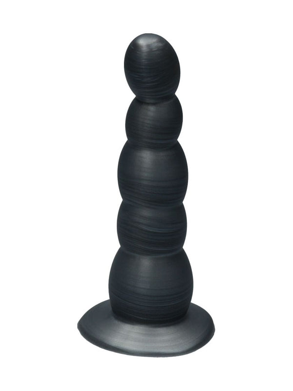 Dildo cu Mărgele din Silicon și Ventuză Ylva & Dite Circe Silver Grey Blue
