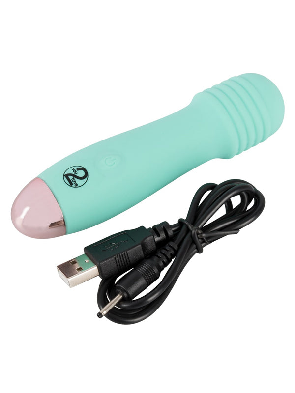 Mini Vibrator Impermeabil din Silicon You2Toys Cuties Green Wand