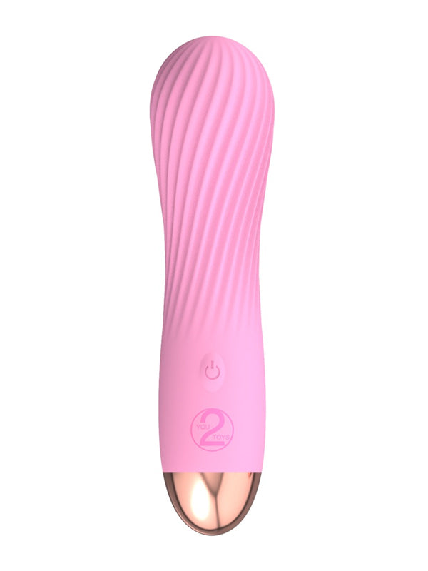 Mini Vibrator Impermeabil din Silicon You2Toys Cuties Swirl Pink