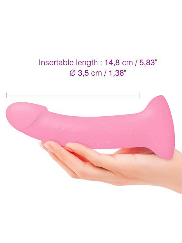 Dildo din Silicon cu Ventuză Love to Love Dildolls Glitzy Pink