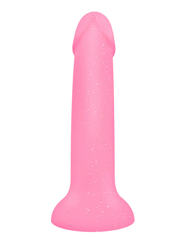Dildo din Silicon cu Ventuză Love to Love Dildolls Glitzy Pink