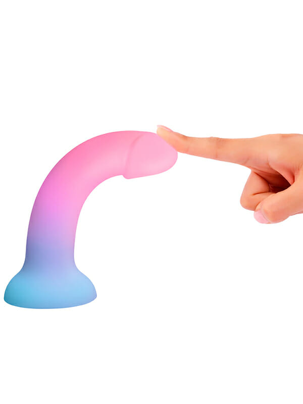Dildo din Silicon cu Ventuză Love to Love Dildolls Utopia Blue and Pink