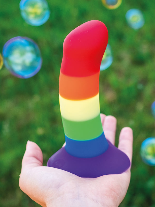 Fun Factory Amor Limited Pride Edition Rainbow Silicone Dildo 14.6 cm