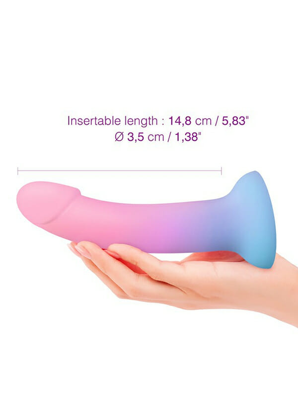 Dildo din Silicon cu Ventuză Love to Love Dildolls Utopia Blue and Pink