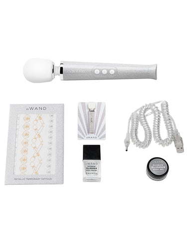 Le Wand Petite All That Glimmers Body Massager White