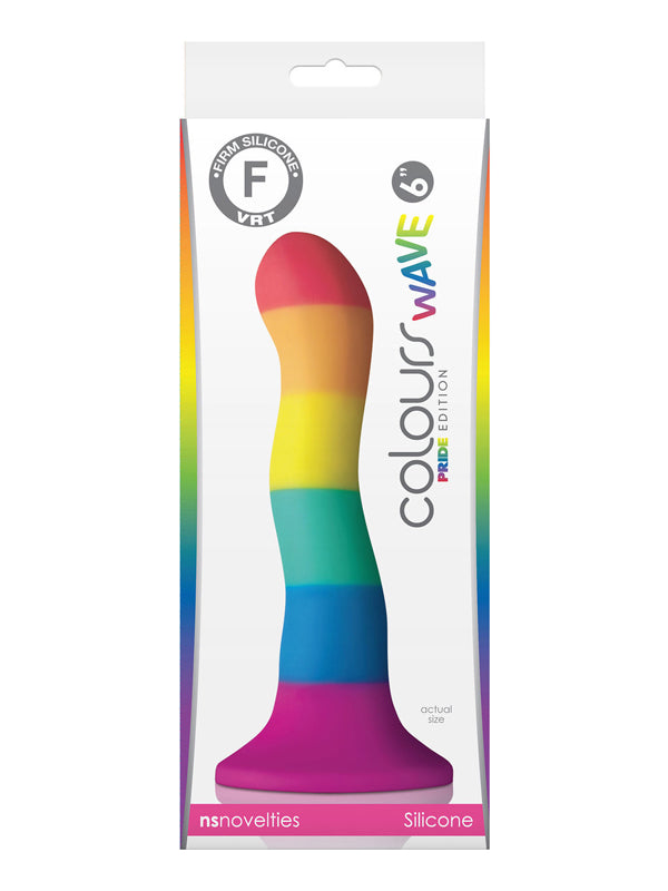 Dildo din Silicon cu Ventuză NS Novelties Colours Pride Edition Wave