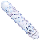 Gläs Purple Rose Nubby Glass Dildo 15.24 cm