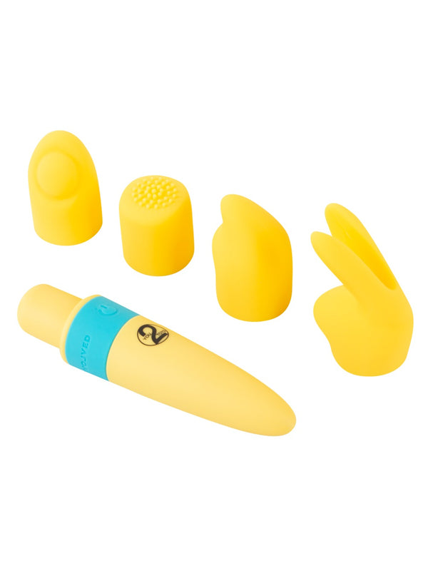 Mini Vibrator cu 4 Atașamente din Silicon You2Toys Pocket Power