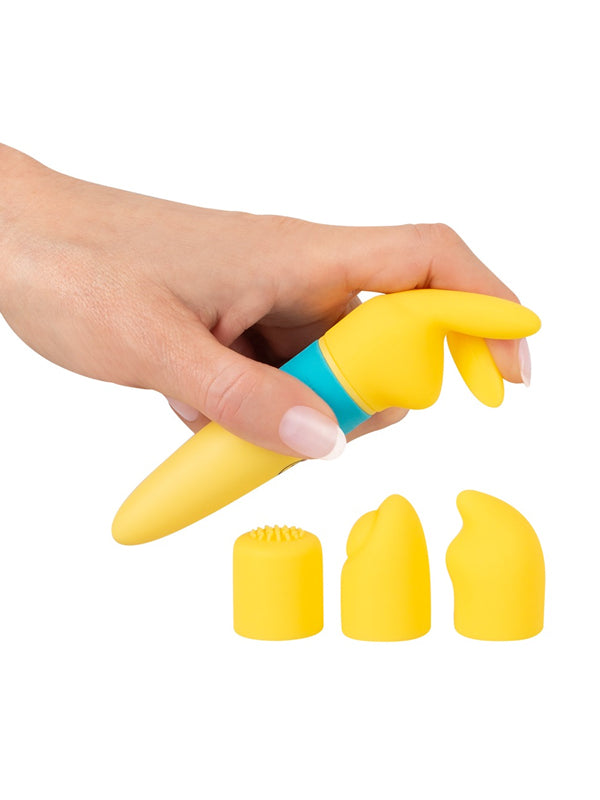 Mini Vibrator cu 4 Atașamente din Silicon You2Toys Pocket Power