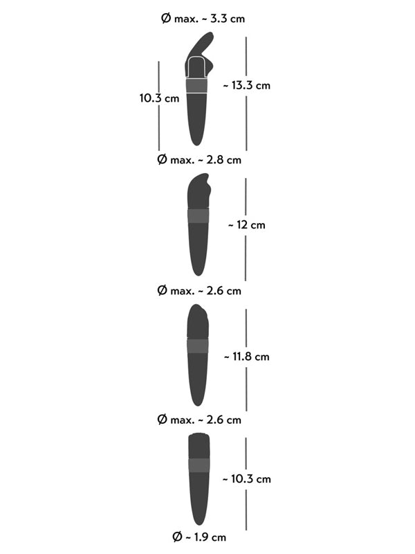 Mini Vibrator cu 4 Atașamente din Silicon You2Toys Pocket Power