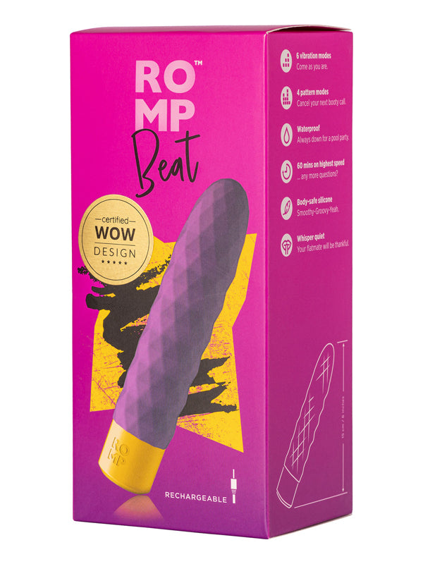 Mini Vibrator Clitoridian din Silicon Texturat Romp Beat