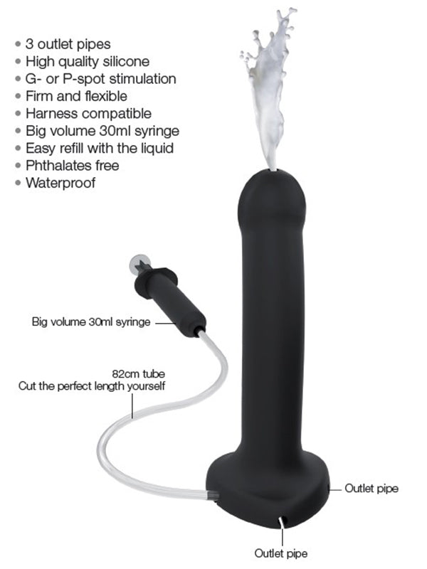 Dildo din Silicon cu Ejaculare și Ventuză Strap-On-Me Cum Large