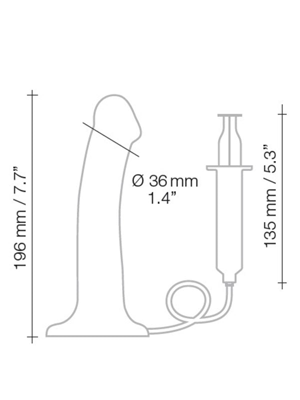 Dildo din Silicon cu Ejaculare și Ventuză Strap-On-Me Cum Large