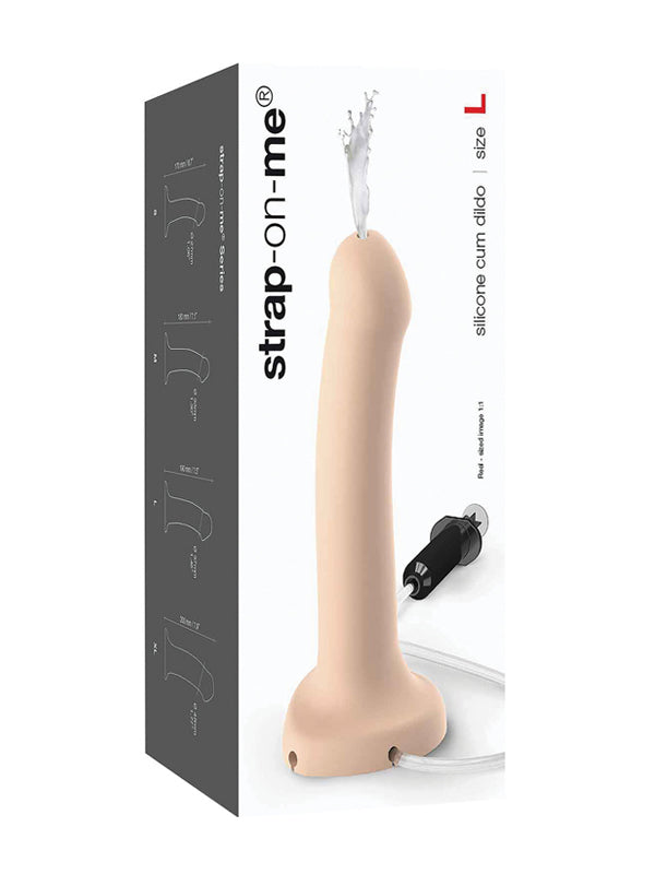 Dildo din Silicon cu Ejaculare și Ventuză Strap-On-Me Cum Large