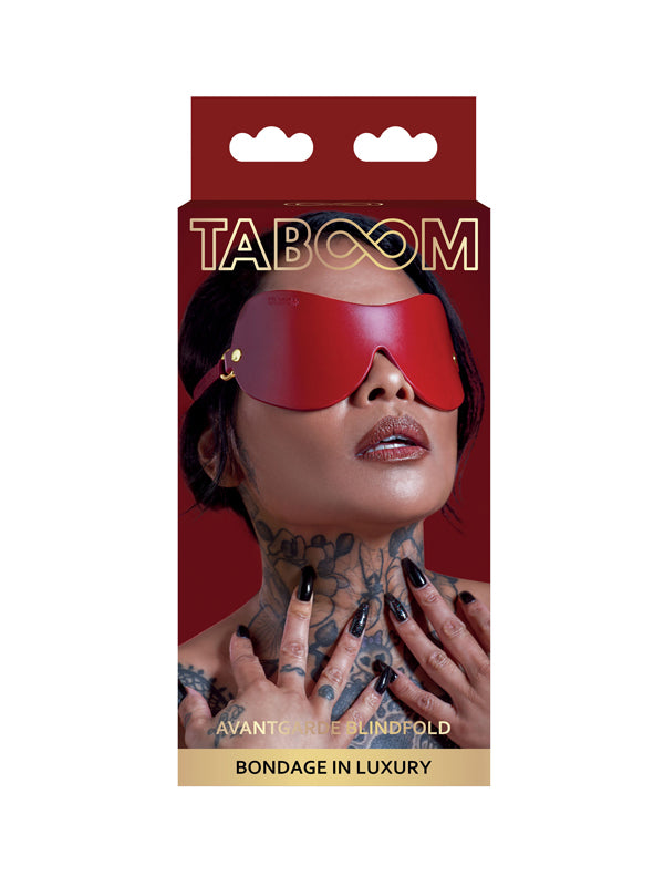Mască pentru Ochi Taboom Bondage Red Faux Leather Avantgarde