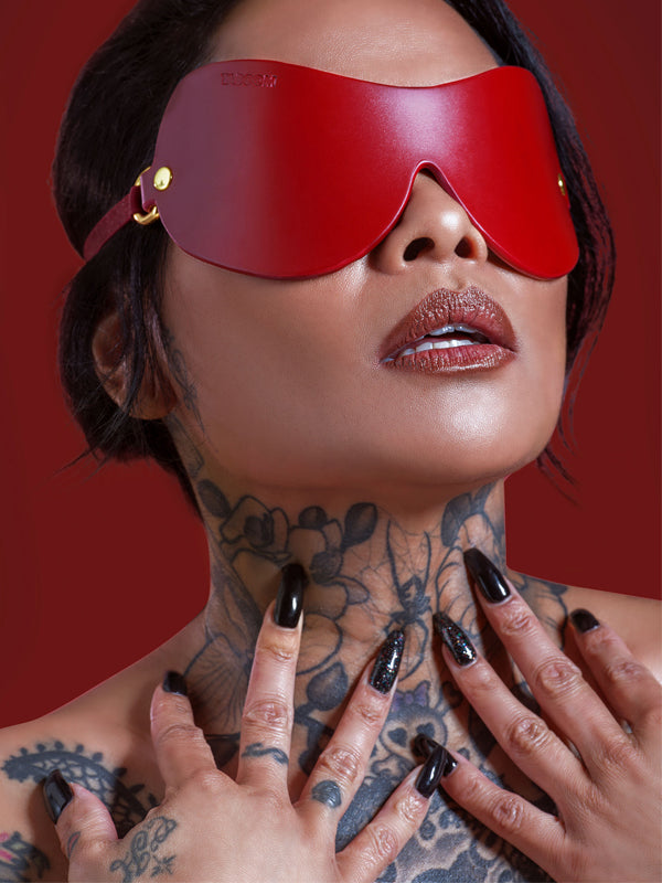 Mască pentru Ochi Taboom Bondage Red Faux Leather Avantgarde