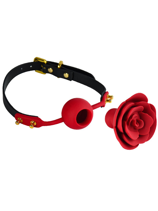 Căluș cu Bilă Trandafir din Silicon ZALO & UPKO Doll Series Rose Ball