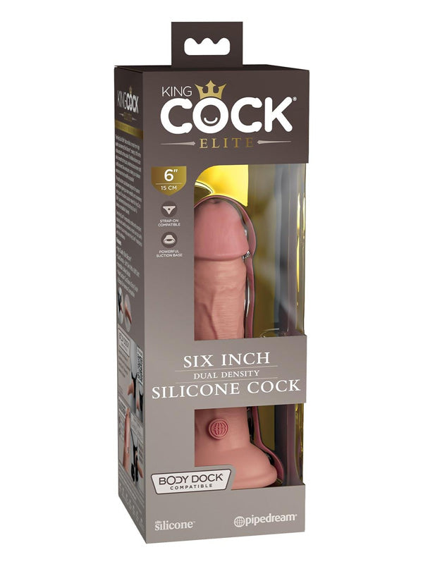 Dildo Pipedream King Cock Elite 6 Inch Dual Density Light 15 cm