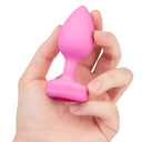 b-Vibe Vibrating Pink Heart Butt Plug – S/M